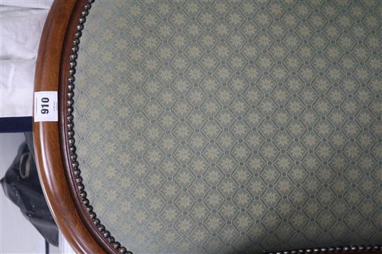 A pair of modern French style showwood armchairs